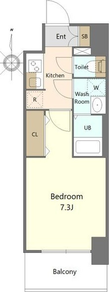 S-RESIDENCE亀島駅前ascent(アセント)の間取り