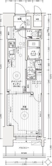 エステムコート名古屋ライブゲートの間取り