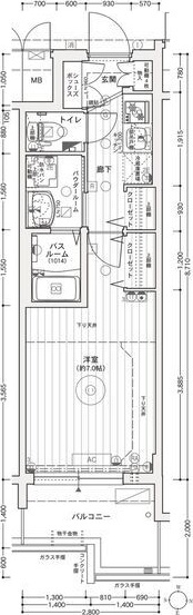 エステムコート名古屋ライブゲートの間取り