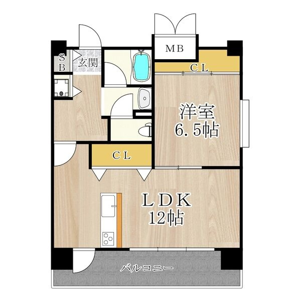 CITY SPIRE桜川Ⅰの間取り