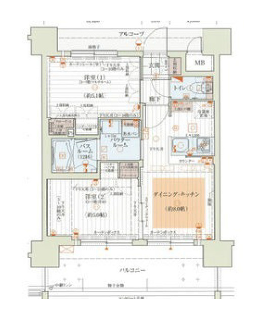 エステムコート南堀江Ⅱレアリスの間取り