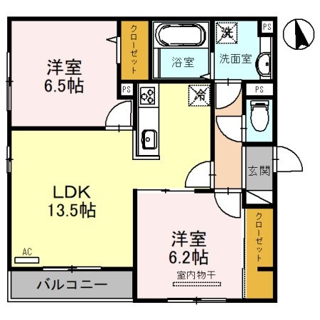 D-room立花の間取り