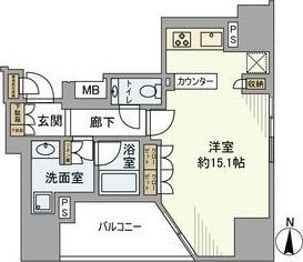 プラウドタワー栄パークアリーナの間取り