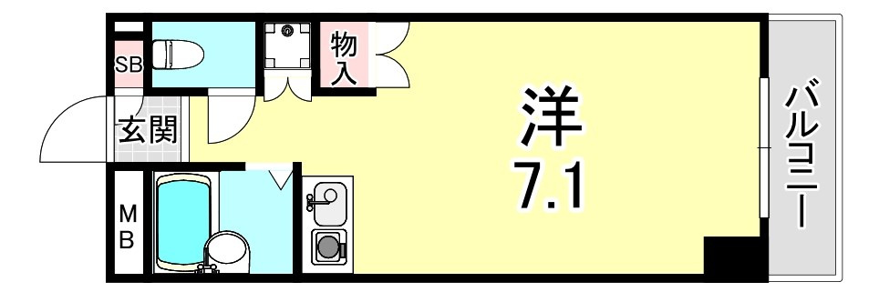 西灘駅前ハイツの間取り