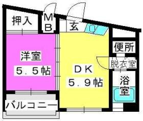 エスポワール姪浜の間取り