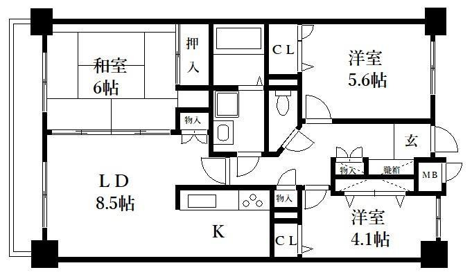 アミティエ博多駅南の間取り
