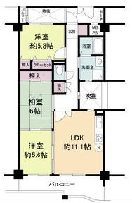KDXレジデンス夙川ヒルズ　2番館の間取り
