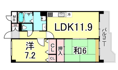 KDXレジデンス夙川ヒルズ　1番館の間取り