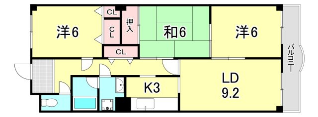 ドムール樋之池の間取り
