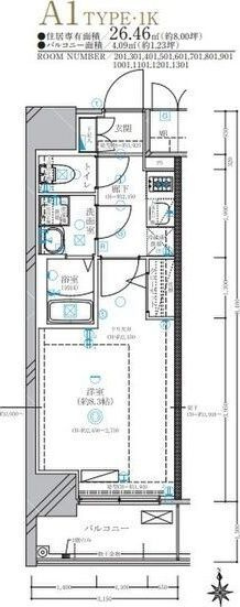 ディアレイシャス名古屋太閤通Ⅳの間取り