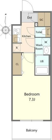 S-RESIDENCE亀島駅前ascent(アセント)の間取り