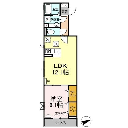 アンジュール徳丸Ａ棟の間取り