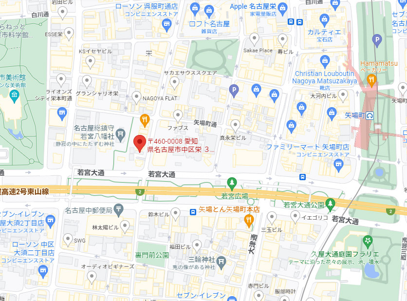 テトラビルディングの地図