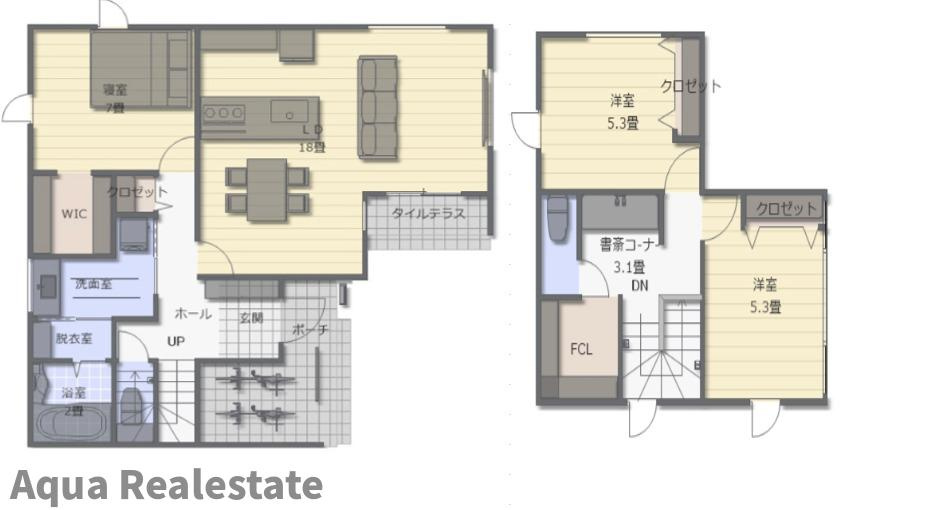 高松市上林町の新築一戸建の間取り