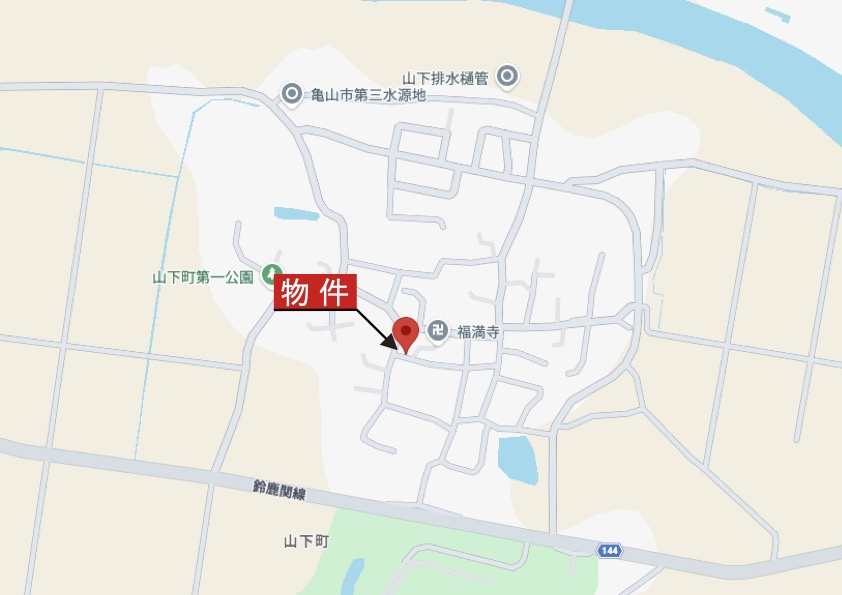 亀山市山下町《3号棟》の地図|広域Map