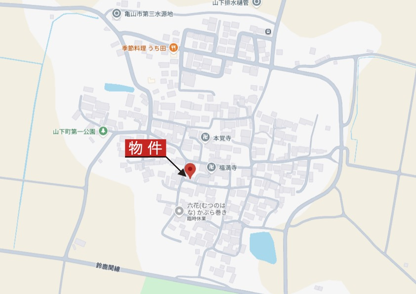 亀山市山下町《3号棟》の地図|詳細Map