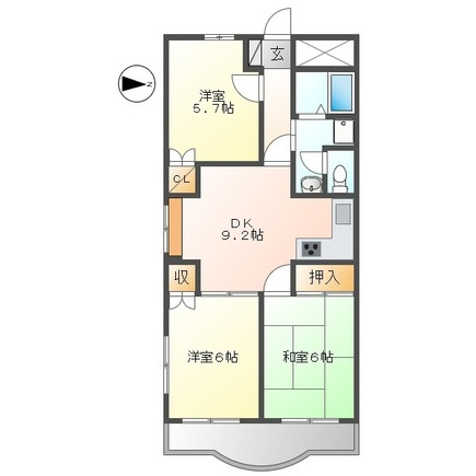 パスタの間取り|間取図