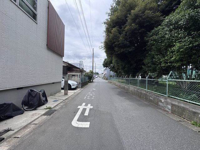 松戸市千駄堀新築戸建（千駄堀７期）の前面道路含む現地写真|南西側前面道路・幅員約6ｍ
