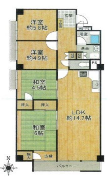 鈴蘭泉台第1ハウスの間取り