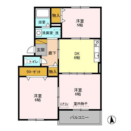 【間取り】 | カーサみつわ台F