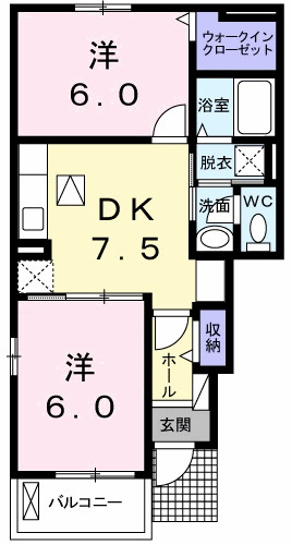 オルゴール　Ⅲの間取り|間取図