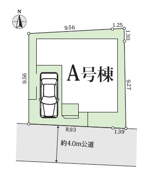 板橋区上板橋3丁目　耐震×駅近　車庫付き省エネ住宅　限定1棟の区画図