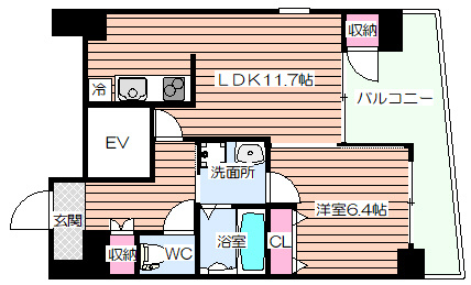 【間取り】 | エスグランデ南森町