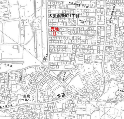 【地図】 | 新潟市北区太夫浜新町1丁目206　売地　右側