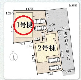 【区画図】 | リーブルガーデン天理市岸田町第１ | 区画図