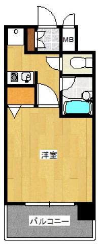福岡市博多区住吉２丁目の賃貸マンションの間取り