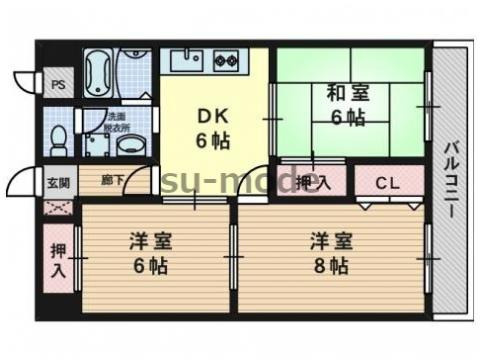 エステートピア吉田の間取り