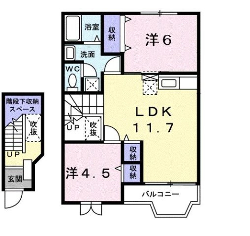 サニーコート六田１の間取り