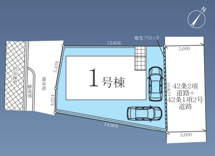 町田市三輪町の区画図