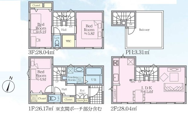【横浜市西区中央2丁目1-5全2棟新築戸建て】★仲介手数料無料★（西前小学校・西中学校）