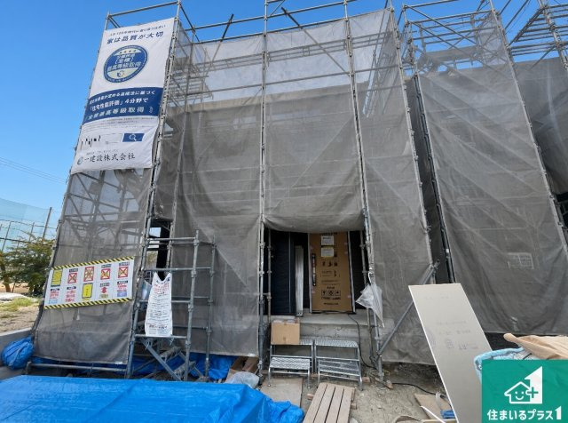 神戸市須磨区北落合　第4期　新築一戸建ての外観|現在の進捗状況です！順調に作業進行中、完成が待ち遠しいです！詳細の間取り等、お気軽にお問い合わせください！