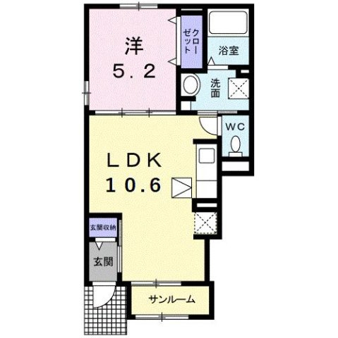 【間取り】 | クラール東村　Ａ