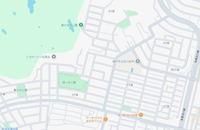 神戸市須磨区北落合　第4期　新築一戸建ての地図