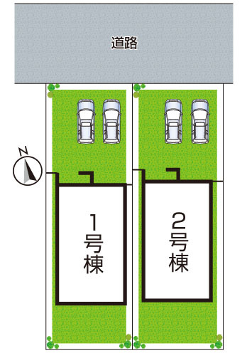 神戸市須磨区北落合　第4期　新築一戸建ての区画図|全2区画
