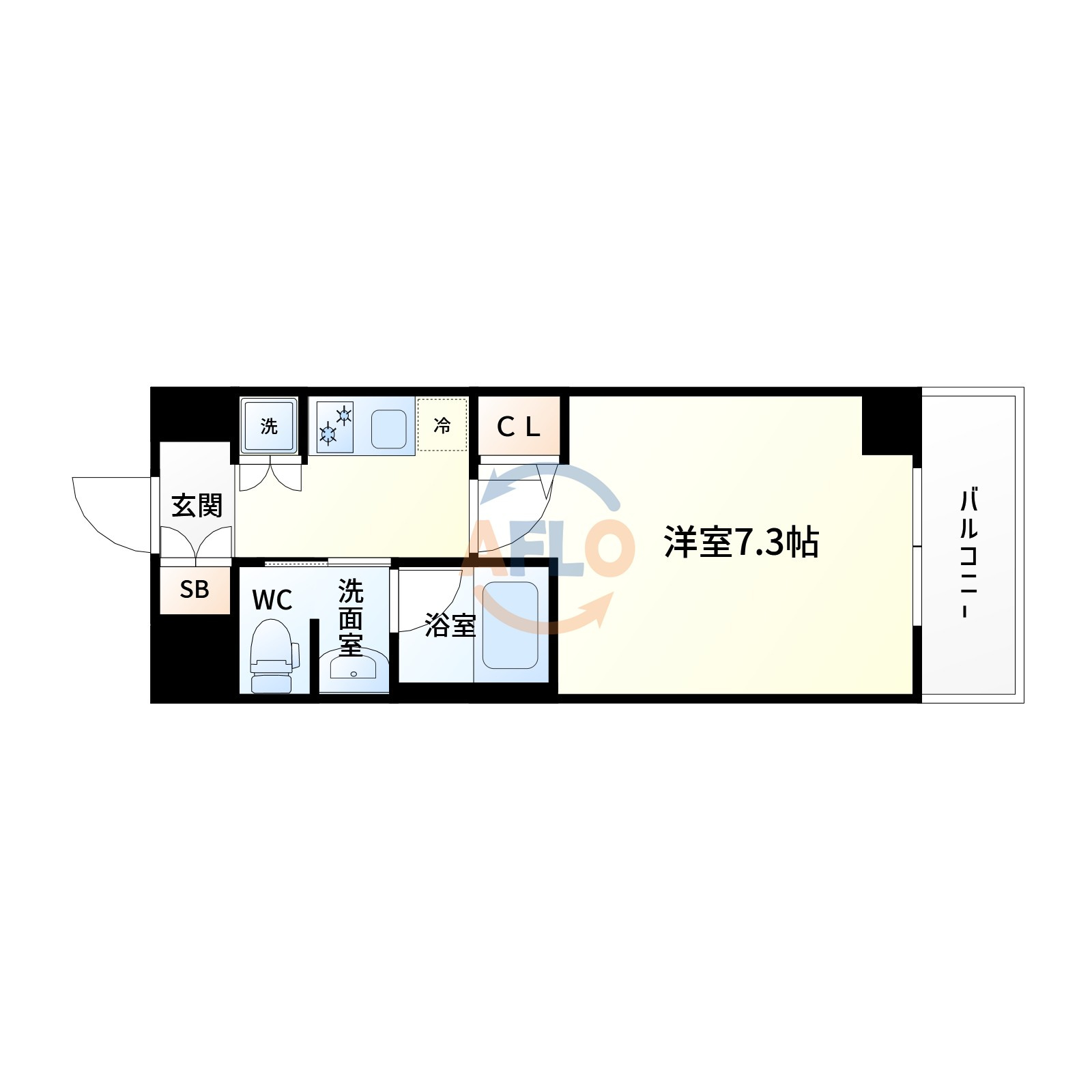 エヴァステージ梅田ウエストの間取り|エヴァステージ梅田WEST　間取り