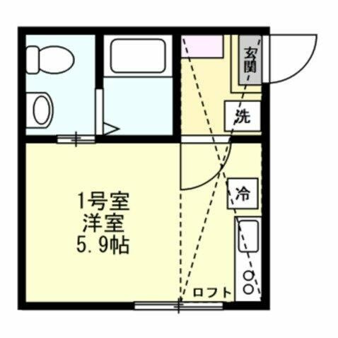 横浜市神奈川区三ツ沢西町のアパートの間取り