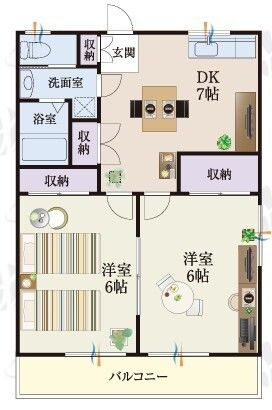 熊谷市曙町４丁目のアパートの間取り