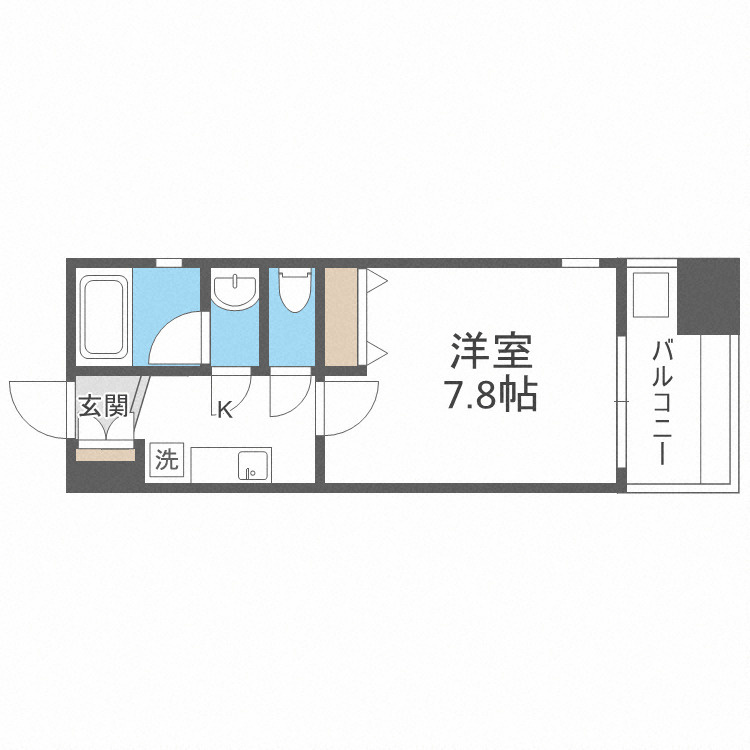 プロスペクト中之島の間取り|プロスペクト中之島　開放感のある間取り