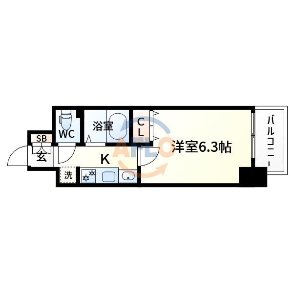 エステムコート新大阪VIIステーションプレミアムの間取り|エステムコート新大阪Ⅶステーションプレミアム　間取り