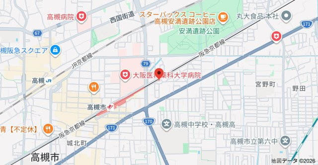 高槻市松原戸建ての地図