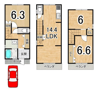 【間取り】 | 大宮薬師山東町　中古戸建