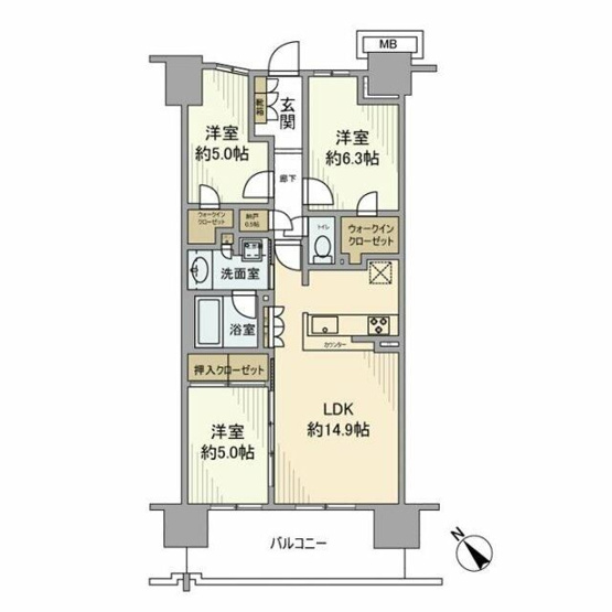 【間取り】 | オハナ八王子オークコート(オハナハチオウジオークコート)