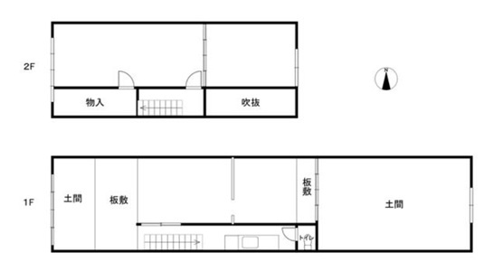 下妙覚寺町貸店舗の間取り