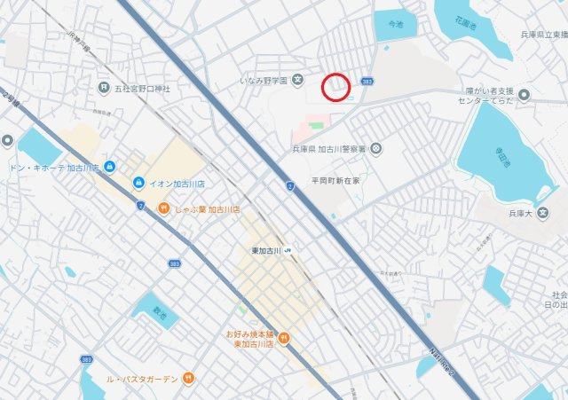 加古川市平岡町新在家　　JR「東加古川駅」徒歩17分の地図
