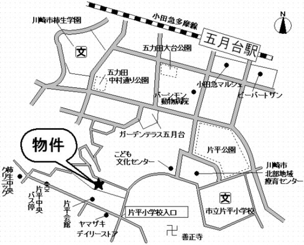 片平５丁目賃貸住宅の地図