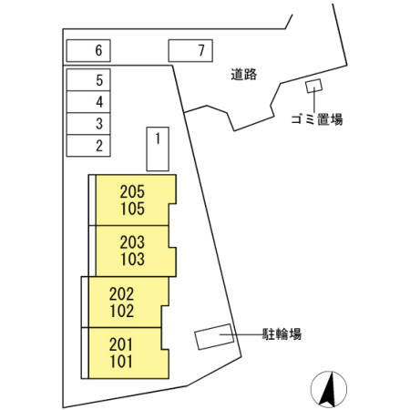 ロイヤルクレスト Ⅱの区画図